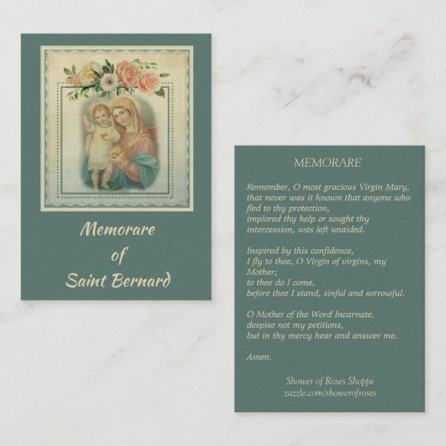Vierge Marie avec la carte sainte de Jésus (Devant / Derrière)