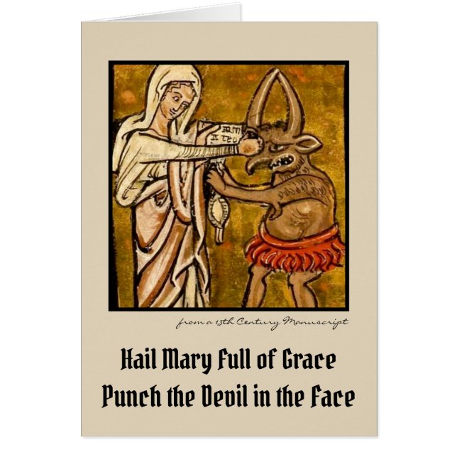 Vierge Marie béni poinçonnant le diable dans le (Devant)