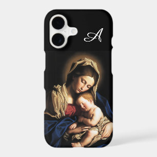 Vierge Marie brodée à son initiale