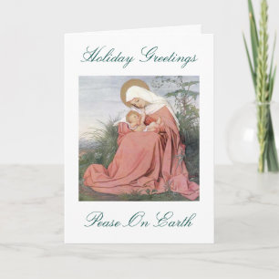 Vierge Marie carte de voeux de Noël avec l'enfant
