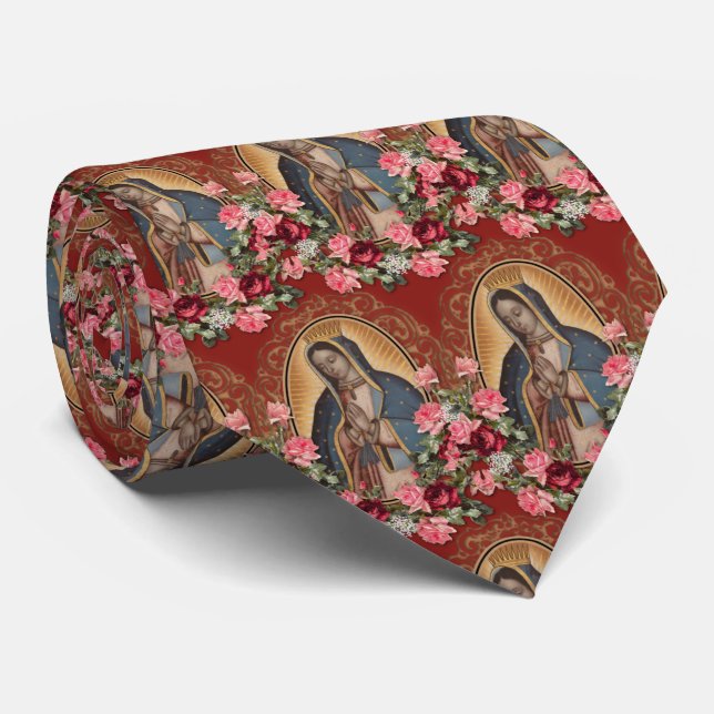 Vierge Marie de Guadalupe Mexique Cravate espagnol (Roulé)