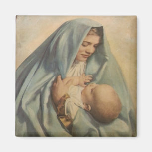 Vierge Marie et aimant de Jésus de bébé