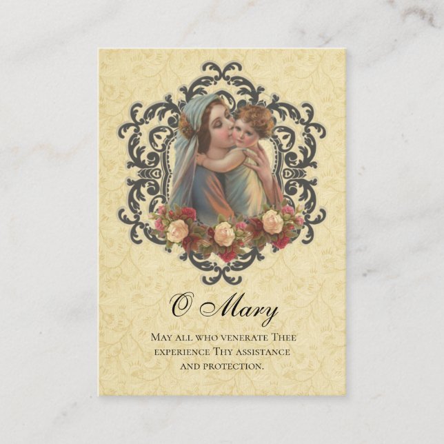 Vierge Marie Jésus communion spirituelle Carte Sai (Devant)