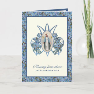 Vierge Marie Jésus Prière catholique Carte religie