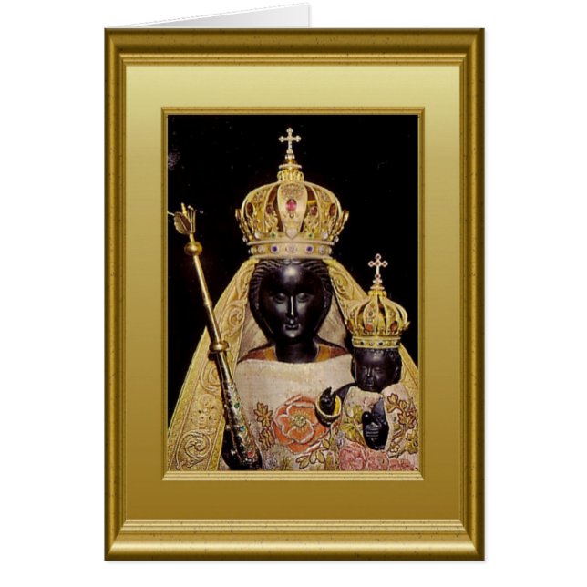 Vierge Marie noir et enfant Jésus (Devant)