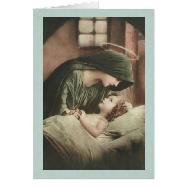 Vierge Marie soulageant l'enfant dans le lit (Devant)