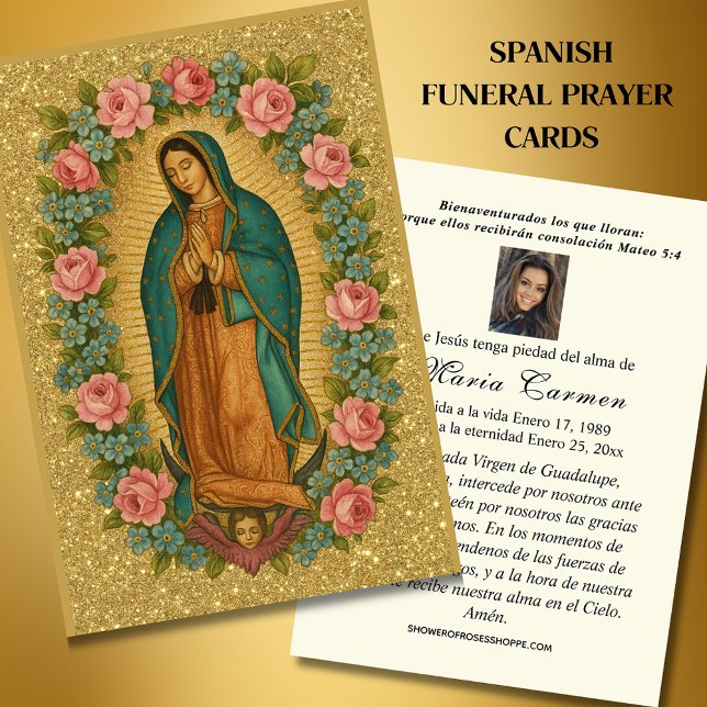 Vierge Mexique Guadalupe Espagne prière funéraire (Créateur téléchargé)