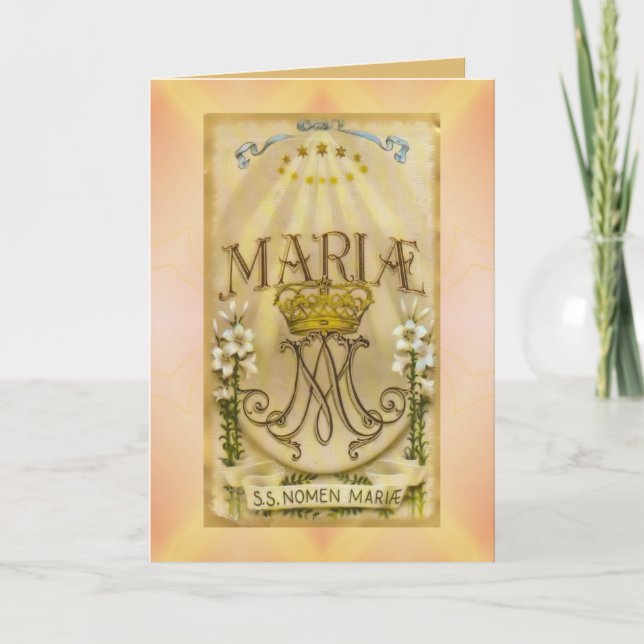 Vierge religieuse de Mary de carte de voeux (Devant)