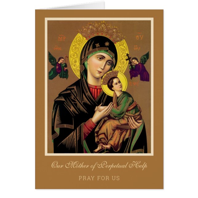 Vierge religieuse Marie aide perpétuelle Jésus (Devant)