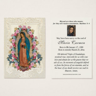 Vierge religieuse Marie Guadalupe Funérailles cath