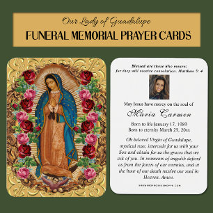 Vierge religieuse Marie Guadalupe Funérailles cath