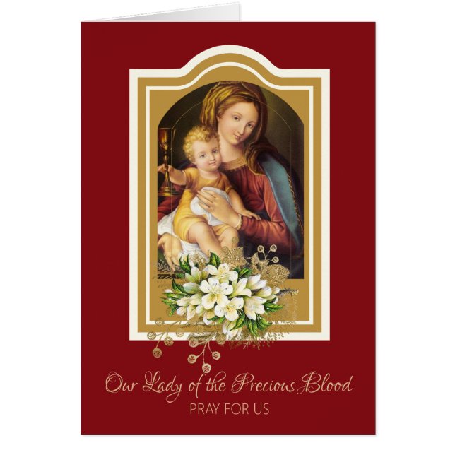 Vierge religieuse Marie Jésus Précieux Sang (Devant)