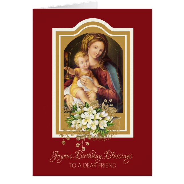 Vierge religieuse Marie Jésus Précieux Sang (Devant)