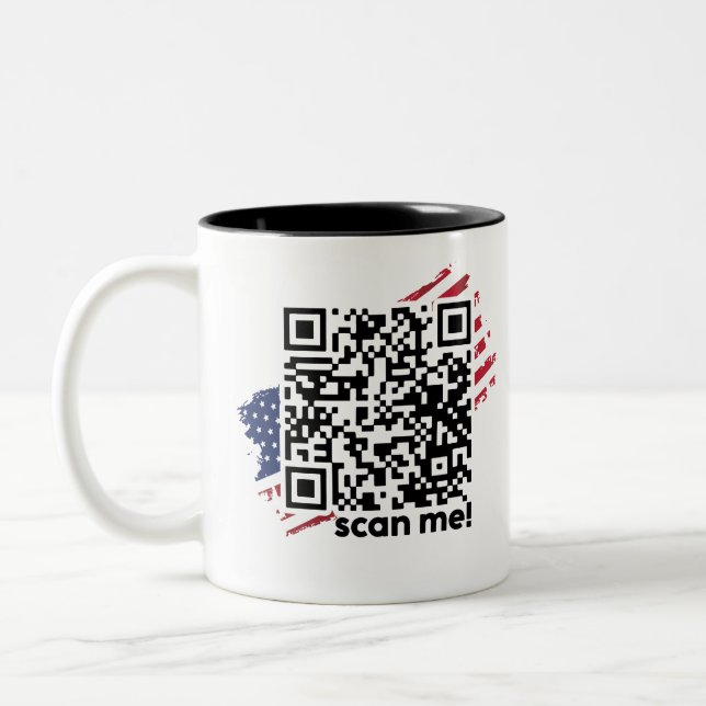 Vierge Trump Danse Ymca Qr Code Mug (Gauche)