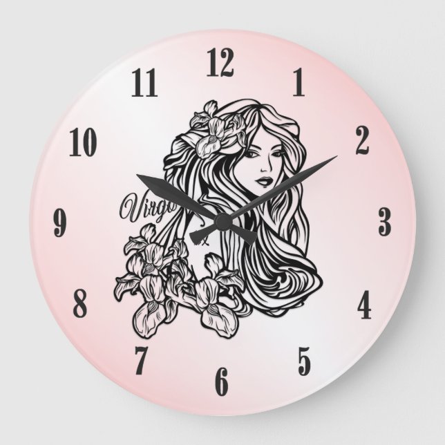 Vierge Vierge Zodiaque Horloge Rose (Recto)