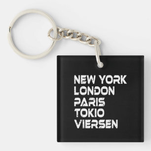 Viersen New York London Tokio Paris Anhänger Keychain