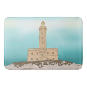 Vieste Lighthouse Italy Bath Mat