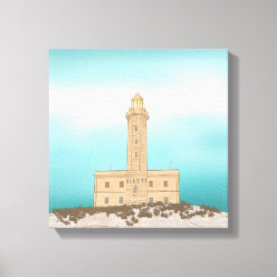 Vieste Lighthouse Italy Canvas Print