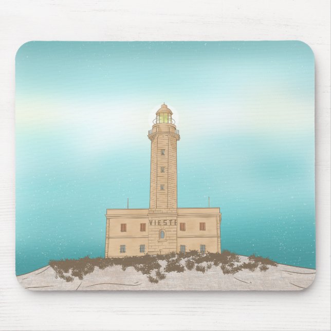 Vieste Lighthouse Italy Mouse Pad (Front)