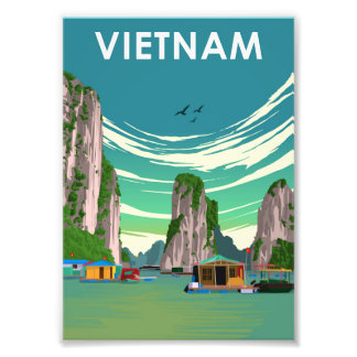 Viêt Nam Vintage Minimal Retro Travel Poster