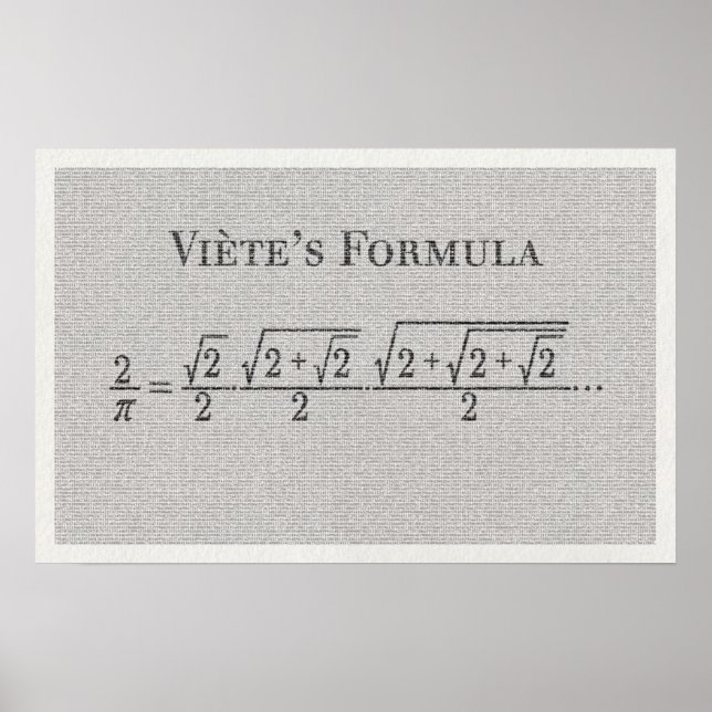 Viète's Pi Formula - Math Poster (Devant)