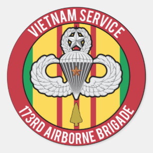 Vietnam 173rd Airborne Master Classic Round Sticker