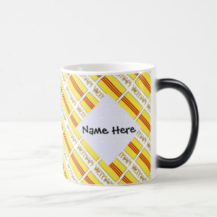 Vietnam and South Vietnamese Flag Tiled Your Name Magic Mug