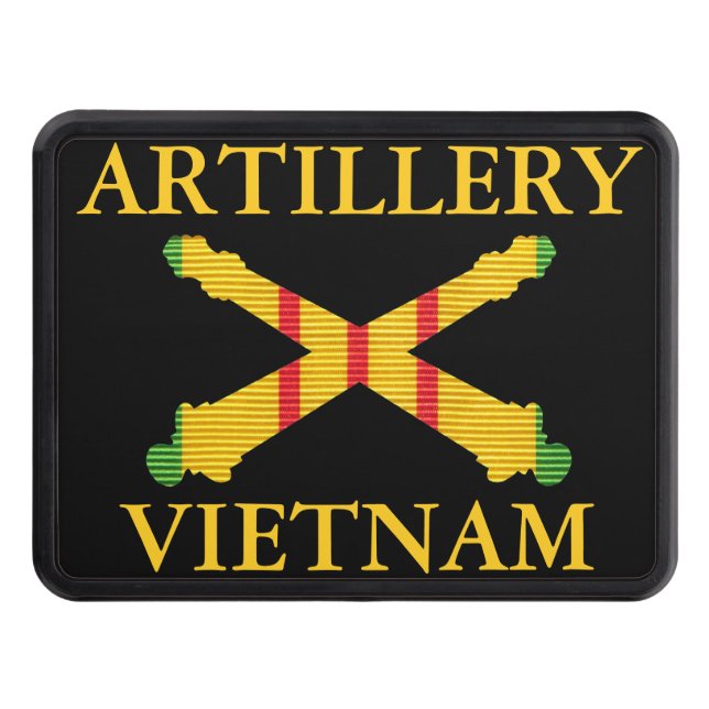 Vietnam Artillery Crossed Cannon Hitch Cover (Front)