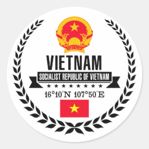 Vietnam Classic Round Sticker
