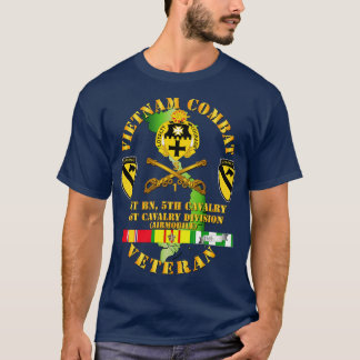 Vietnam Combat Cavalry Veteran w 1st Bn 5th Cav DU T-Shirt