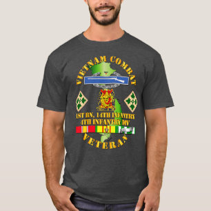 Vietnam Combat Infantry Veteran w 1st Bn 14th Inf T-Shirt