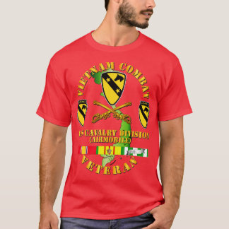 Vietnam Combat Veteran w 1st Cav DUI T-Shirt