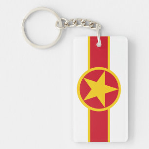 Vietnam country roundel flag symbol circle army av keychain