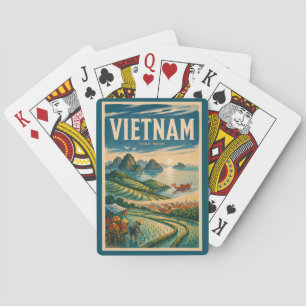 Vietnam Culture Illustration Travel Art Vintage Playing Cards