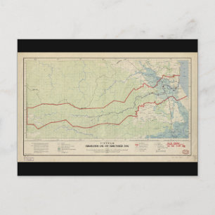 Vietnam Demarcation Line & Demilitarized Zone 1957 Postcard