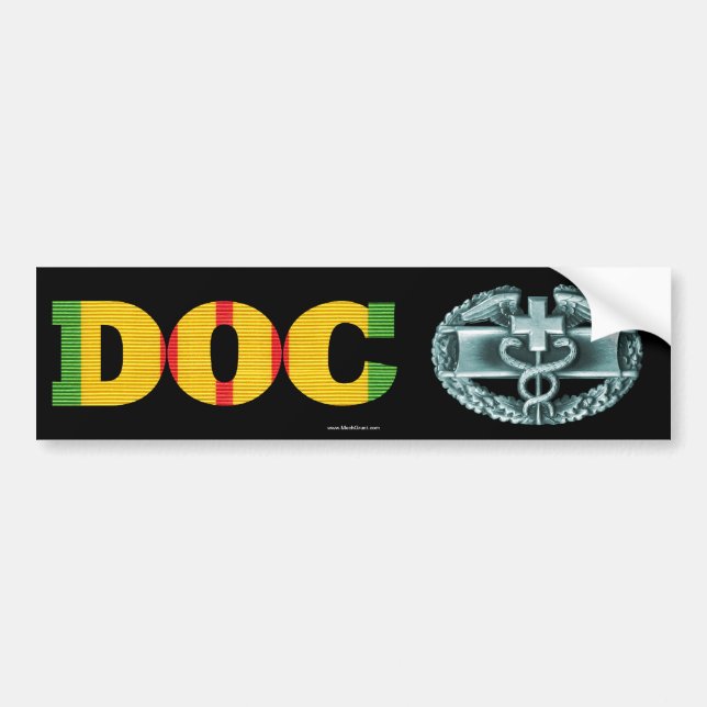Vietnam DOC Combat Medical Badge Sticker (Front)