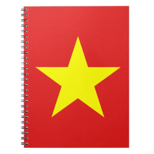 Vietnam Drapeau étoile jaune Carnet