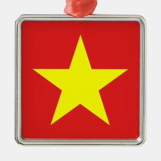 Vietnam Drapeau étoile jaune ornement métallique