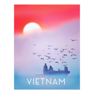 Vietnam evening sun Vacation poster