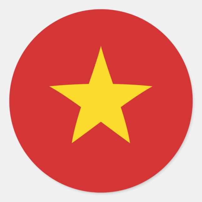 Vietnam Fisheye Flag Sticker (Front)