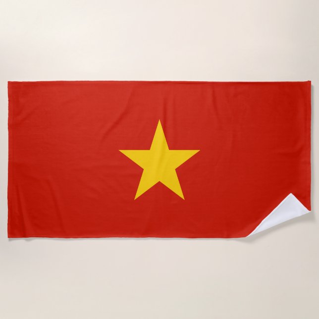 Vietnam flag beach towel (Front)