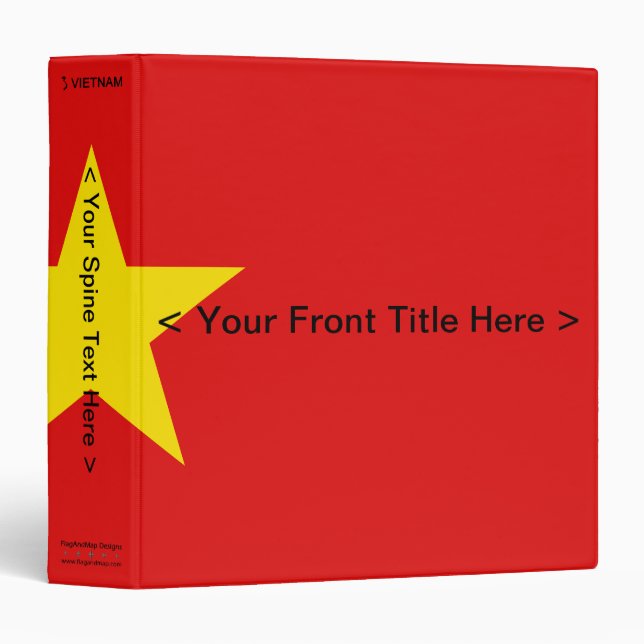 Vietnam Flag Binder (Front/Spine)