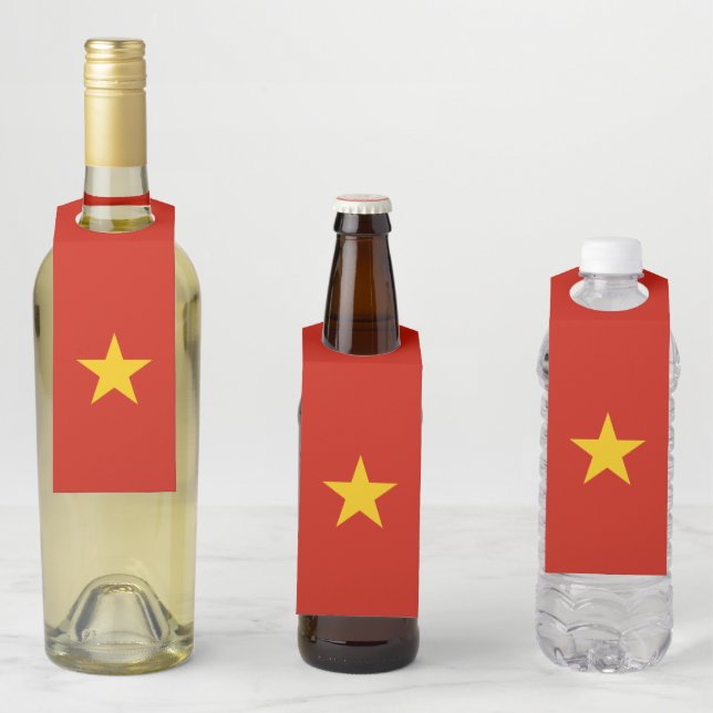 Vietnam flag bottle tag (In Situ)