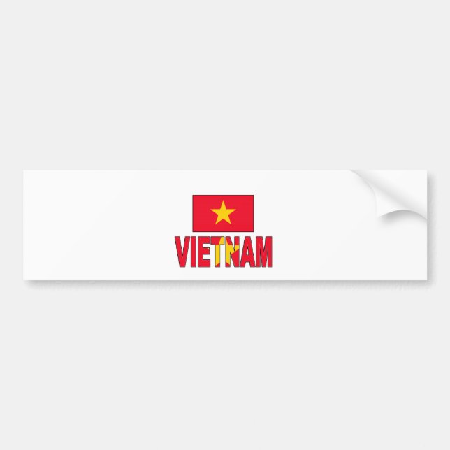Vietnam flag bumper sticker (Front)