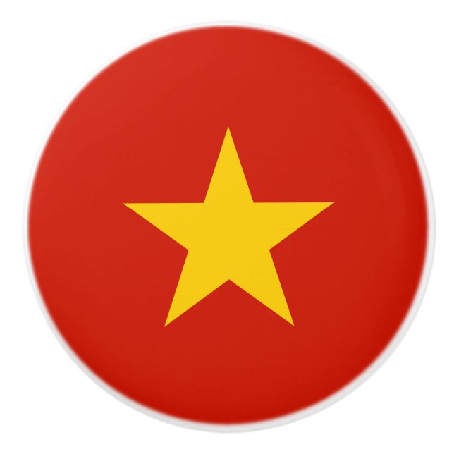 Vietnam flag ceramic knob (Front)