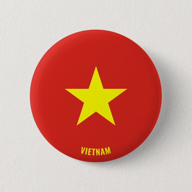 Vietnam Flag Charming Patriotic 2 Inch Round Button (Front)