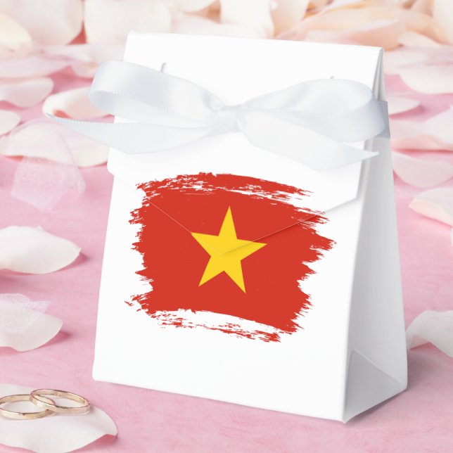Vietnam flag favor box (Wedding)