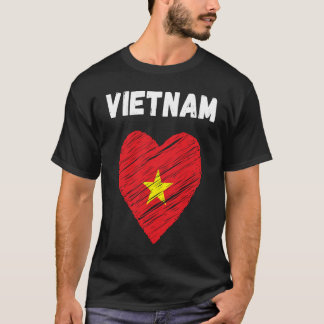 Vietnam Flag Holiday Vietnam Heart Vietnamese Flag T-Shirt