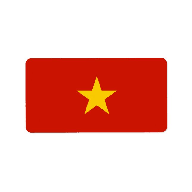 Vietnam flag label (Front)