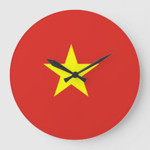 Vietnam flag large clock